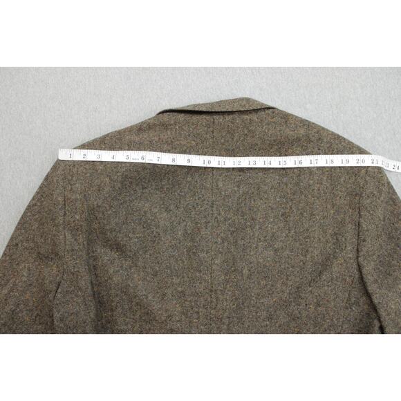 Stafford Blazer Men's Brown 46L 100% Wool 2-Button Tweed Elbow Patch Fleck USA - Picture 10 of 10